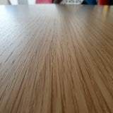 Mesa alta redonda chapa de roble 80 cm.