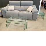 Cristal curvado - mesa de centro 90 x 50 cm. EXPOSICIÓN