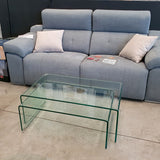 Cristal curvado - mesa de centro 80 x 50 cm. EXPOSICIÓN