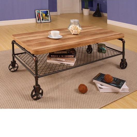 Mesa de centro industrial 126x63cm