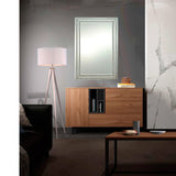 Mesa de centro de chapa de nogal 120x60 cm.