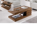 Mesa de centro elevable con cristal negro 115 x 60 cm.