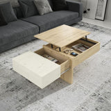 Mesa de centro elevable y cajón distintos acabados 110 x 60 cm.
