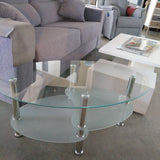 Mesa de centro Ameba ovalada transparente