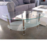 Mesa de centro Ameba ovalada transparente