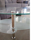 Mesa de centro Ameba ovalada transparente