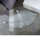 Mesa de centro Ameba ovalada transparente