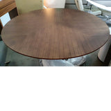 Mesa de comedor redonda chapa de nogal 137 cm.