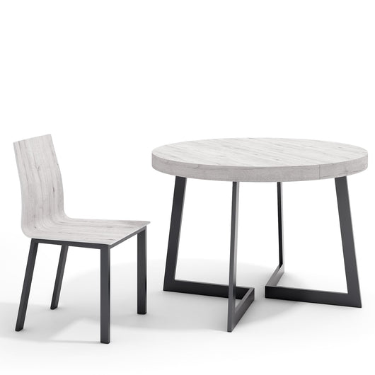 Mesa redonda extensible 110-160 cm.