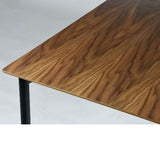 Mesa de comedor rectangular chapa de nogal 160 x 85 cm.