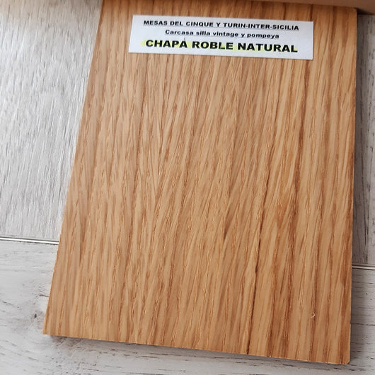 Mesa ovalada extensible CHAPA DE ROBLE 145-205cm