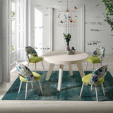 Mesa redonda extensible CHAPA DE ROBLE 100-160 cm