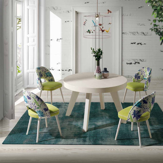 Mesa redonda extensible MELAMINA 100-160 cm