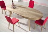 Mesa ovalada extensible CHAPA DE ROBLE 145-205cm