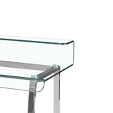 Cristal curvado - escritorio de diseño 110 x 56 cm.