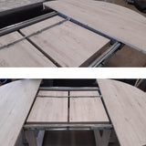 Mesa redonda extensible MELAMINA 120-160-200 cm.