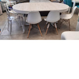 Mesa redonda extensible MELAMINA 120-160-200 cm.