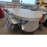 Mesa redonda extensible MELAMINA 120-160-200 cm.