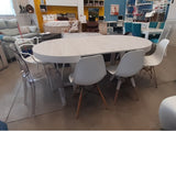 Mesa redonda extensible MELAMINA 120-160-200 cm.