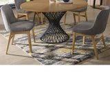 Mesa de comedor redonda chapa de roble 137 cm.