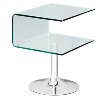 Cristal curvado - mesa auxiliar elevada en 