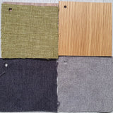 Silla Mid Century tapizada gris claro / oscuro