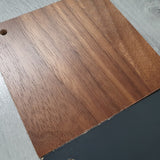 Mesa de comedor extensible chapa de nogal 150-200 x 90 cm.