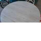 Mesa redonda extensible MELAMINA 100-160 cm.