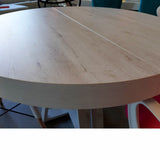 Mesa redonda extensible MELAMINA 120-160-200 cm.