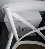 Sillón Thonet blanco colonial con brazos