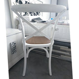 Sillón Thonet blanco colonial con brazos