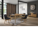 Silla Mid Century tapizada gris claro / oscuro