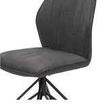 Silla giratoria tapizado lineal gris oscuro