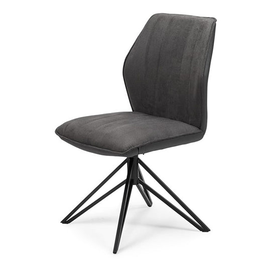 Silla giratoria tapizado lineal gris oscuro