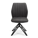 Silla giratoria tapizado lineal gris oscuro