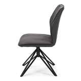 Silla giratoria tapizado lineal gris oscuro