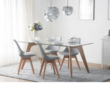 Silla con cojín y madera maciza blanca / gris / negra