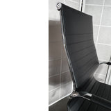 Silla de oficina negra respaldo alto negro