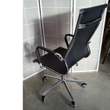 Silla de oficina negra respaldo alto negro