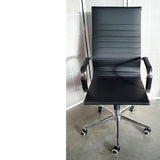 Silla de oficina negra respaldo alto negro