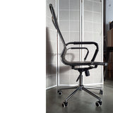 Silla de oficina negra respaldo alto negro