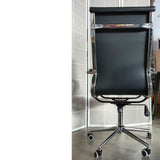 Silla de oficina negra respaldo alto negro