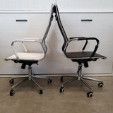 Silla de oficina negra respaldo alto negro