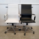 Silla de oficina negra respaldo alto negro