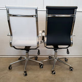 Silla de oficina negra respaldo alto negro