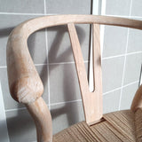 Silla Wishbone fresno decapado