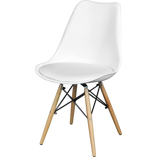 Silla DSW con cojín blanco