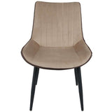 Sillón tapizado beige líneas