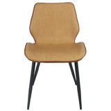 Sillón tapizado bicolor camel
