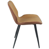 Sillón tapizado bicolor camel